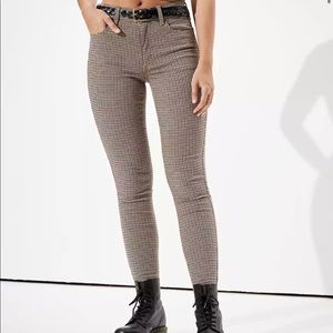 AE High-Waisted Plaid Jegging